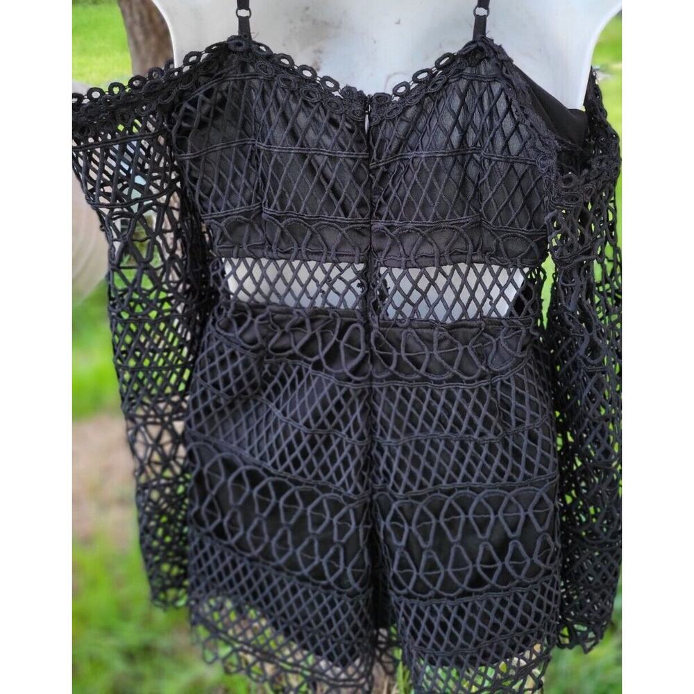 Solaris Style Net One Piece Short Jump Suit Zip U… - image 5